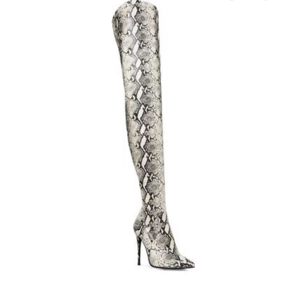 COPY - Steve Madden over the knee snakeskin boots